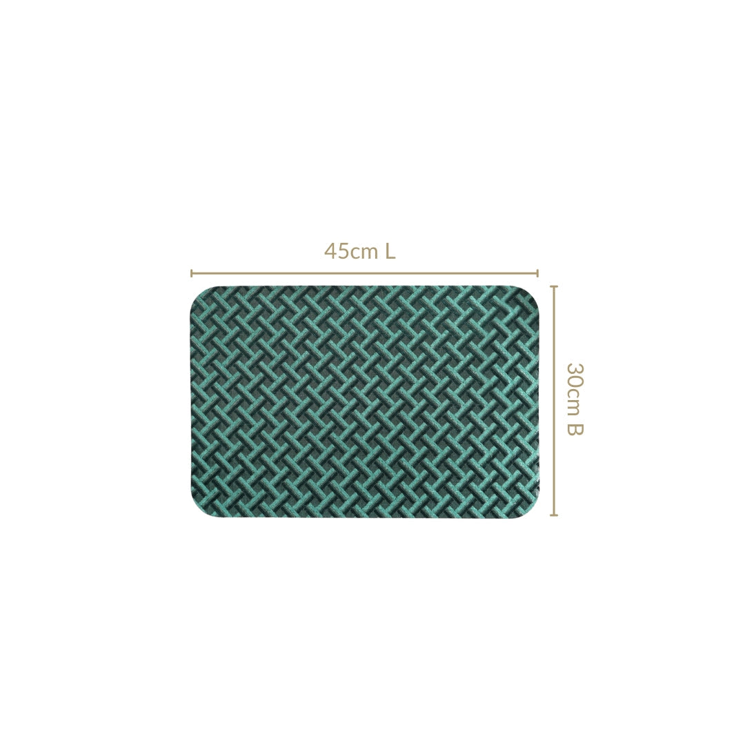 Emerald Green Basket Pattern Tablemat Set Of 6 Nestasia