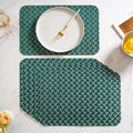 Emerald Green Basket Pattern Tablemat Set Of 6 Nestasia