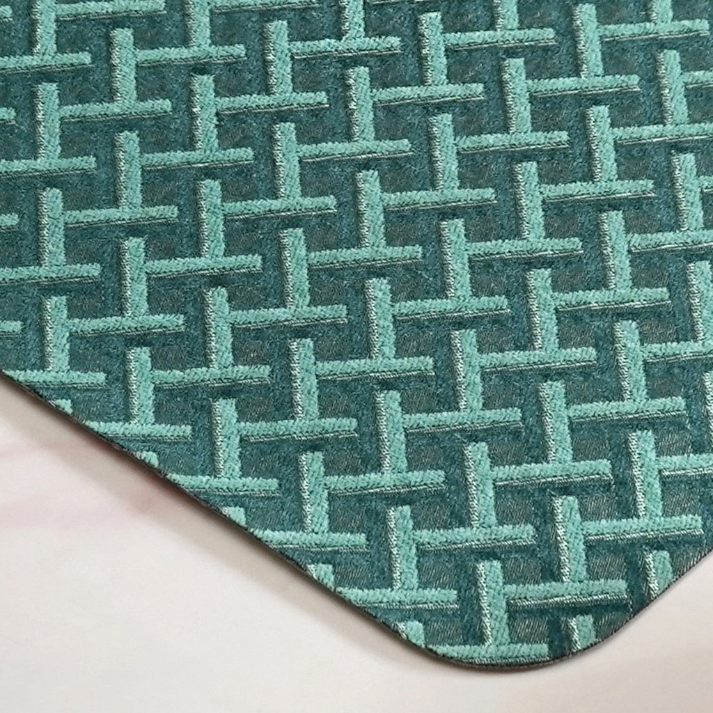 Emerald Green Basket Pattern Tablemat Set Of 6 Nestasia