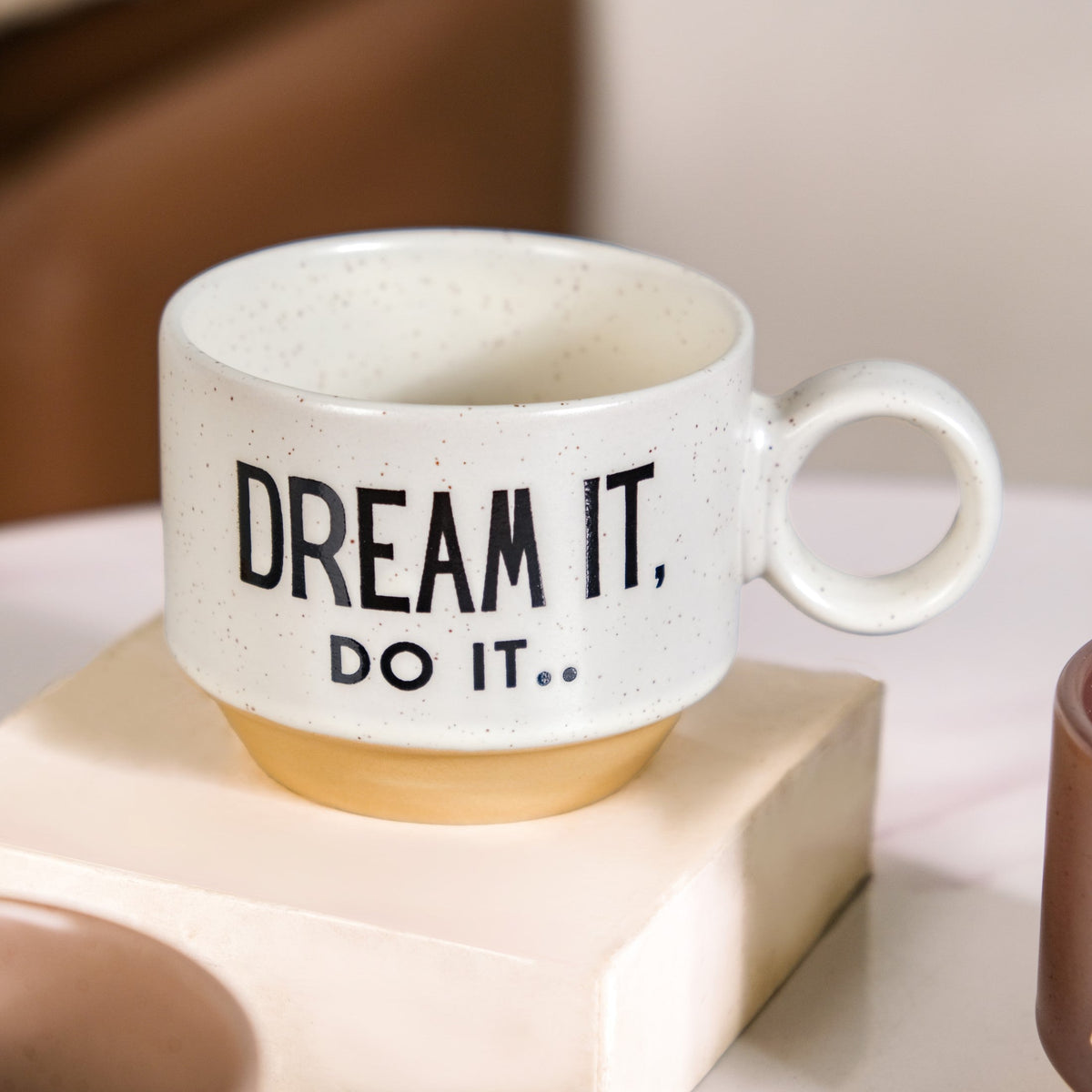 Inspirational Quotes Stackable Tea Cup Set Of 4 215ml Nestasia