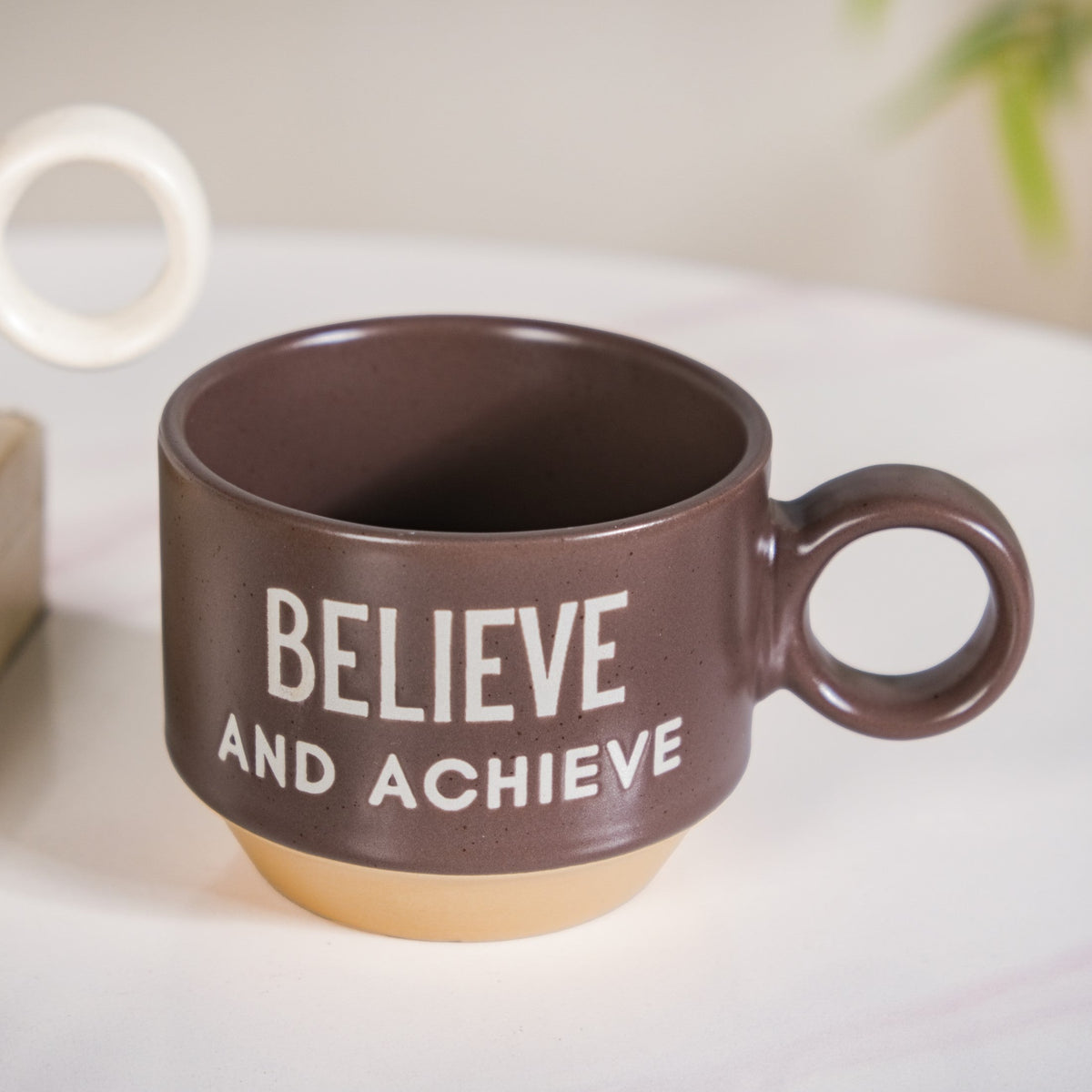 Inspirational Quotes Stackable Tea Cup Set Of 4 215ml Nestasia