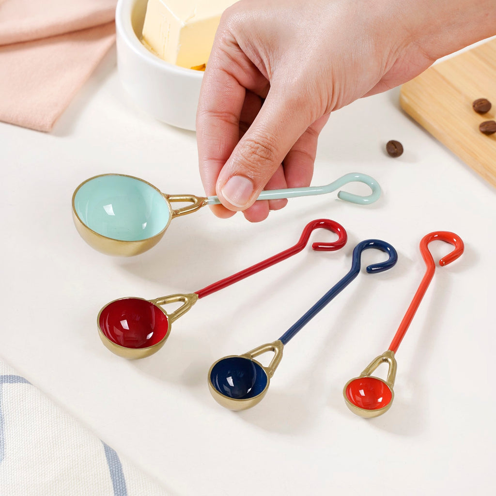 Enamel Colour Pop Measuring Spoon Set Of 4 Nestasia