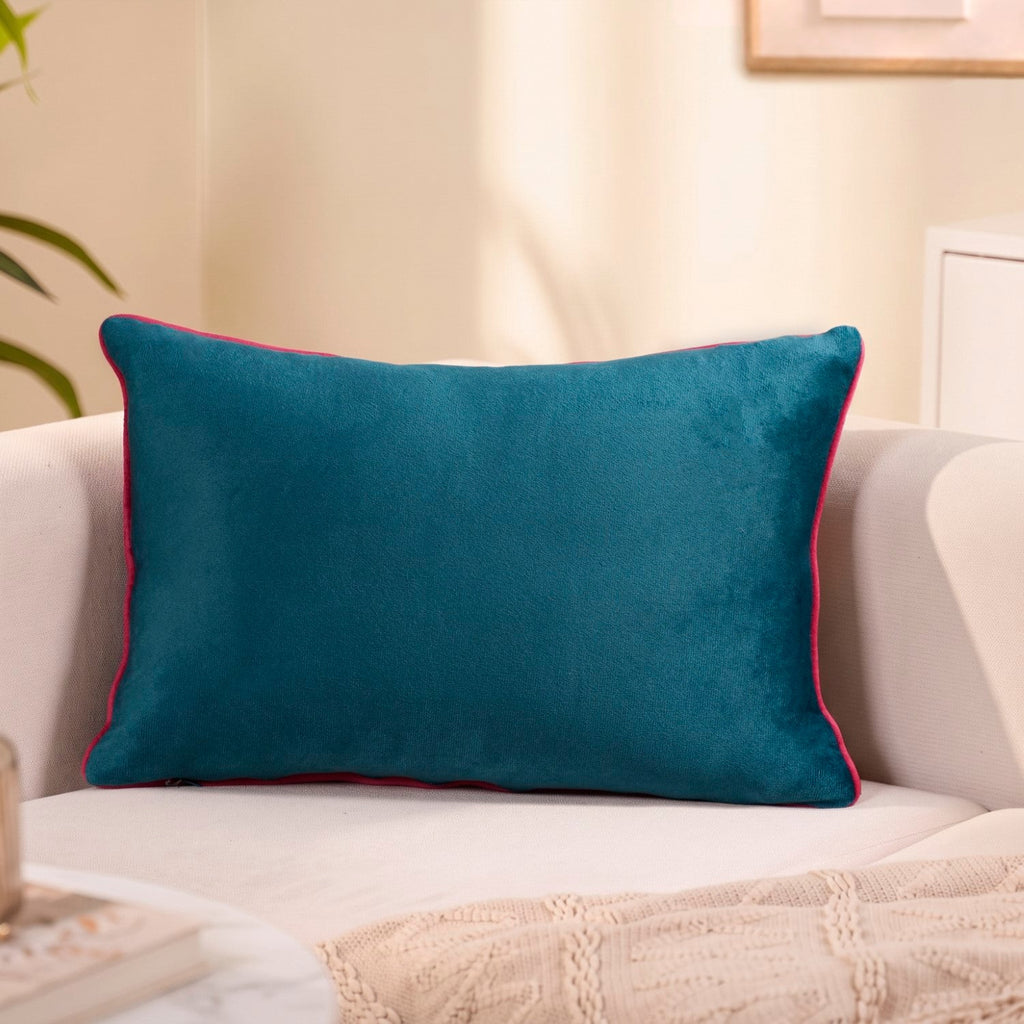 Enchanted Blooms Embroidered Cushion Cover 50x30cm Nestasia
