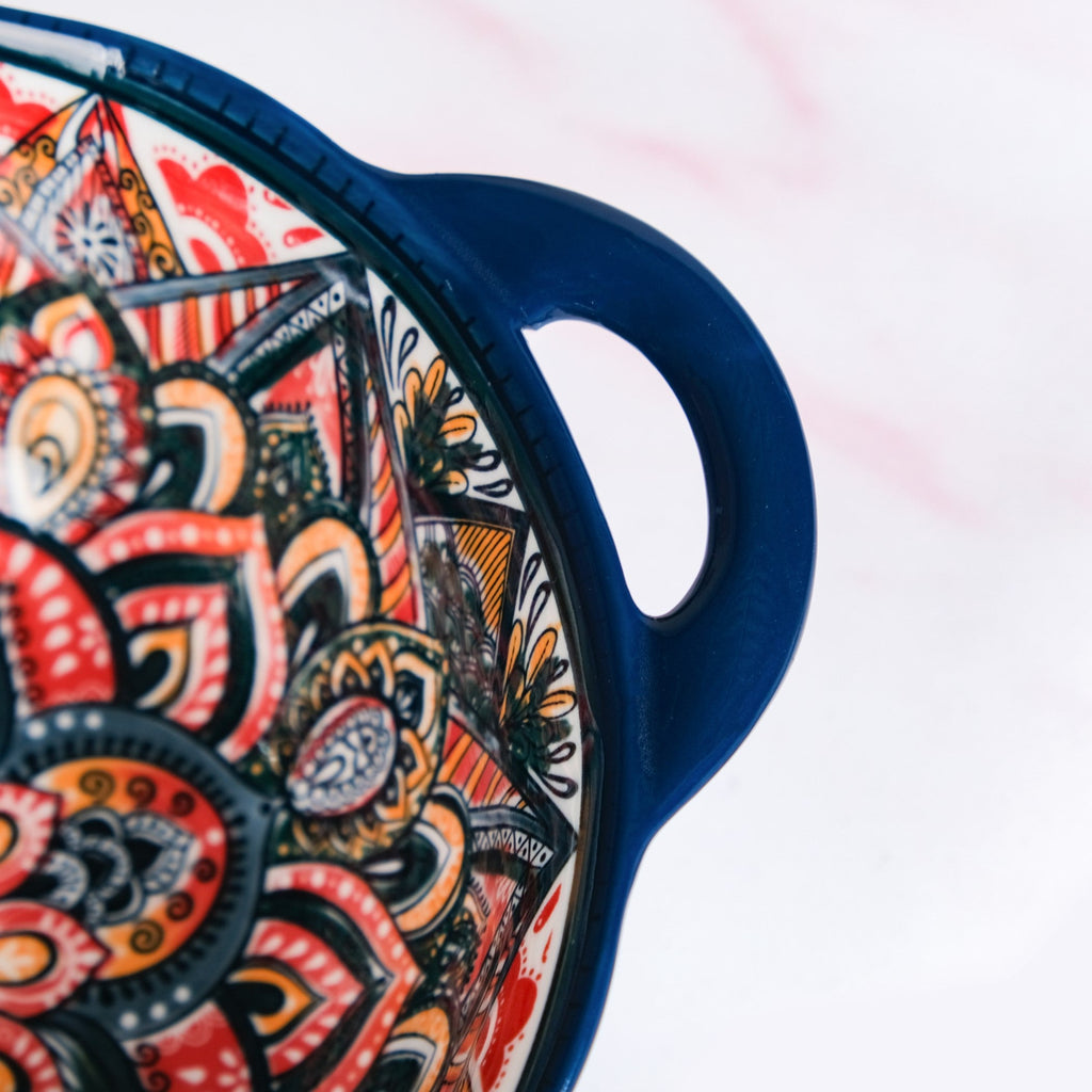 Mandala Melange Ceramic Serving Bowl Blue 1500ml Nestasia