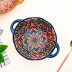 Mandala Melange Ceramic Serving Bowl Blue 1500ml Nestasia