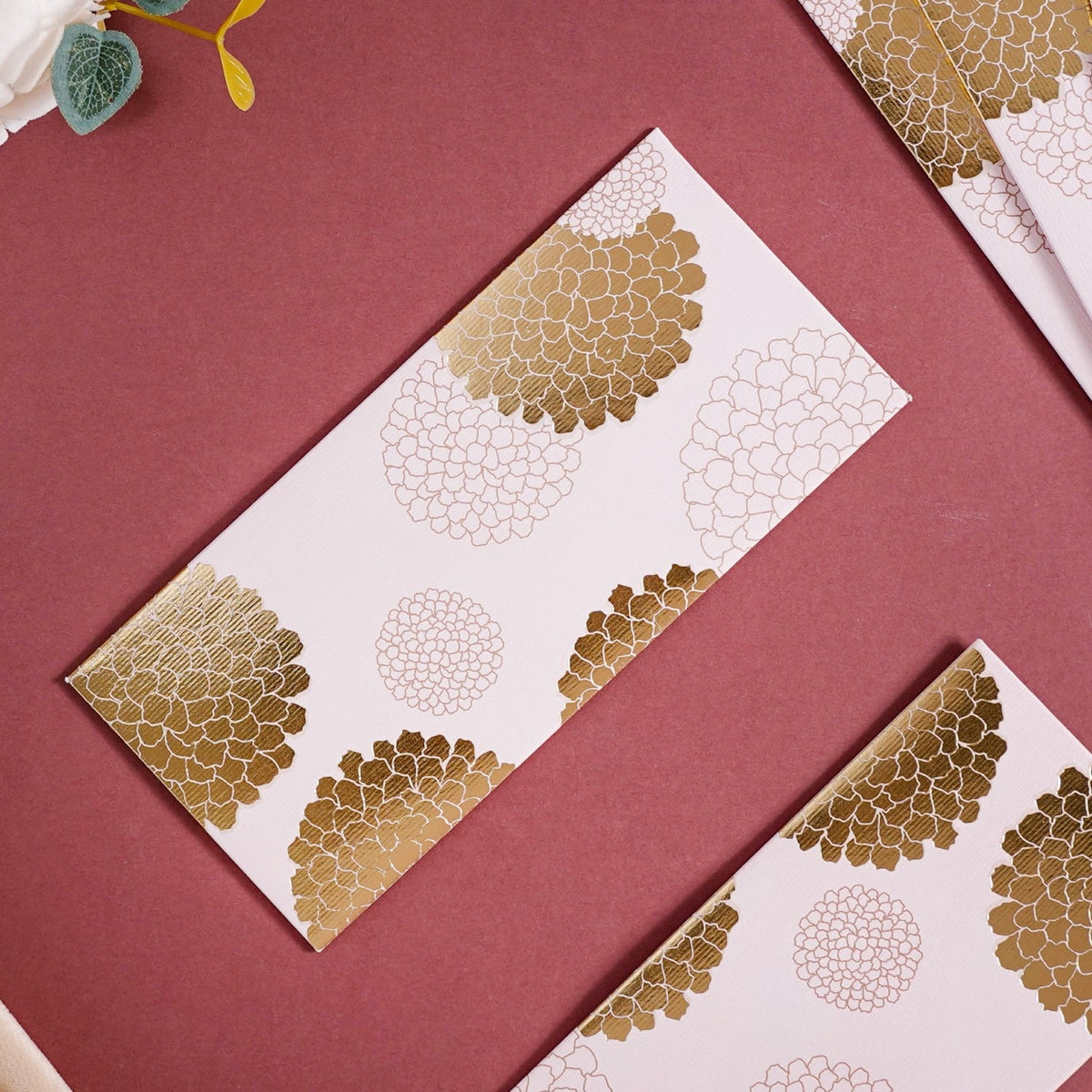 Set Of 12 Marigold Fancy Money Envelope Nestasia