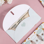 Set Of 12 Light Blue Premium Paper Envelope For Gifting Money Nestasia