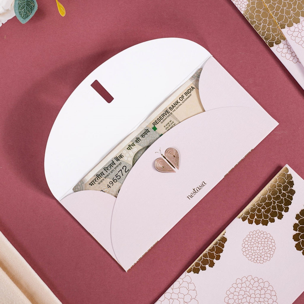 Set Of 12 Marigold Fancy Money Envelope Nestasia