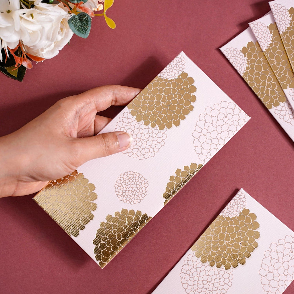 Set Of 12 Marigold Fancy Money Envelope Nestasia