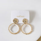 Eternal Grace Greek Chain Danglers Gold Nestasia