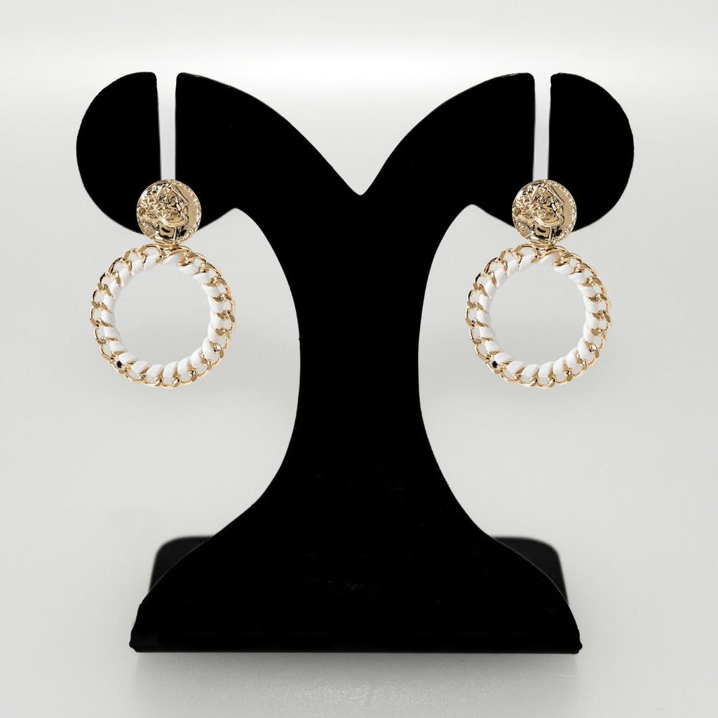 Eternal Grace Greek Chain Danglers Gold Nestasia