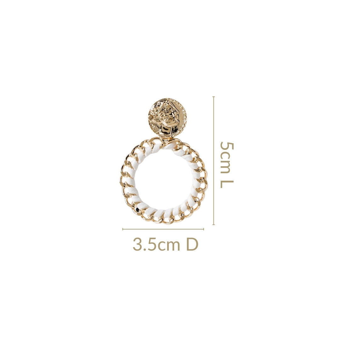 Eternal Grace Greek Chain Danglers Gold Nestasia