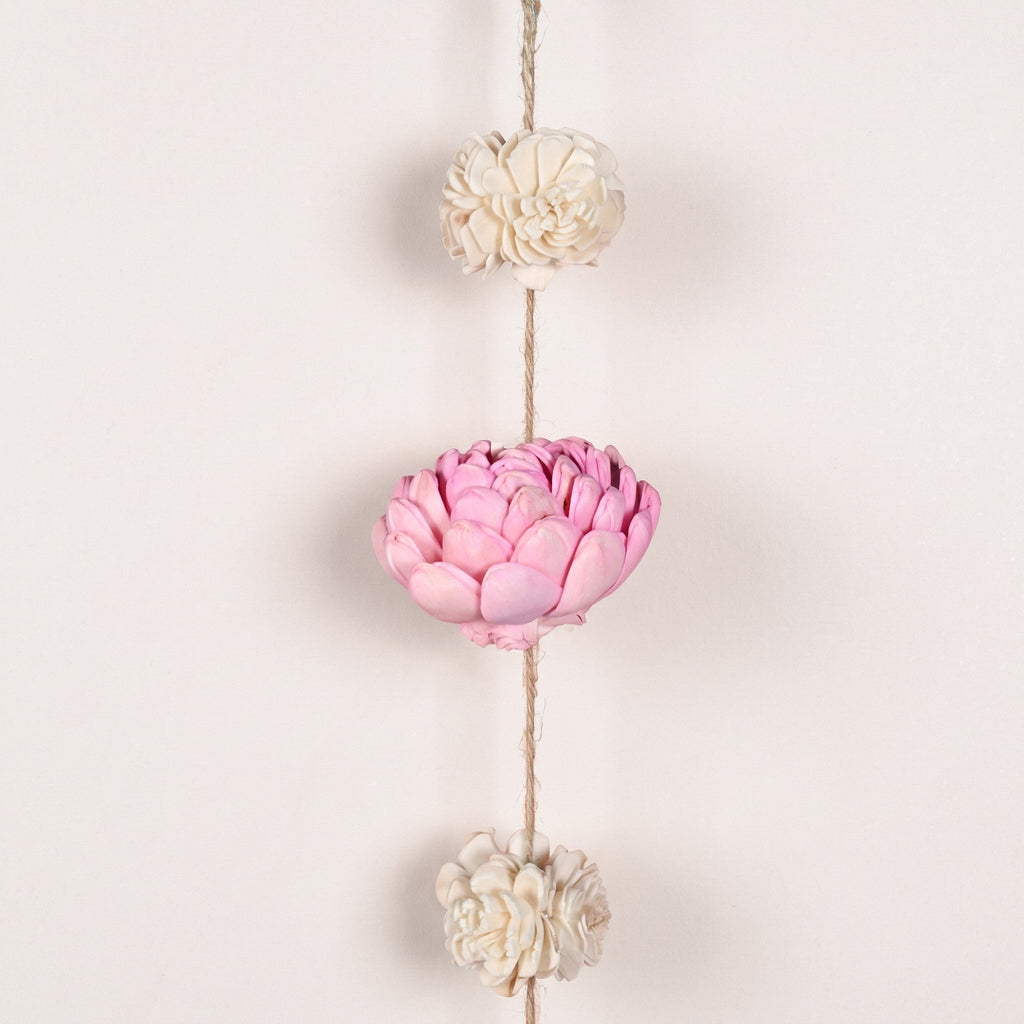 Eternia Reusable Handmade Sola Wall Hanging Garland Pink Set Of 2 Nestasia