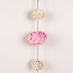 Eternia Reusable Handmade Sola Wall Hanging Garland Pink Set Of 2 Nestasia