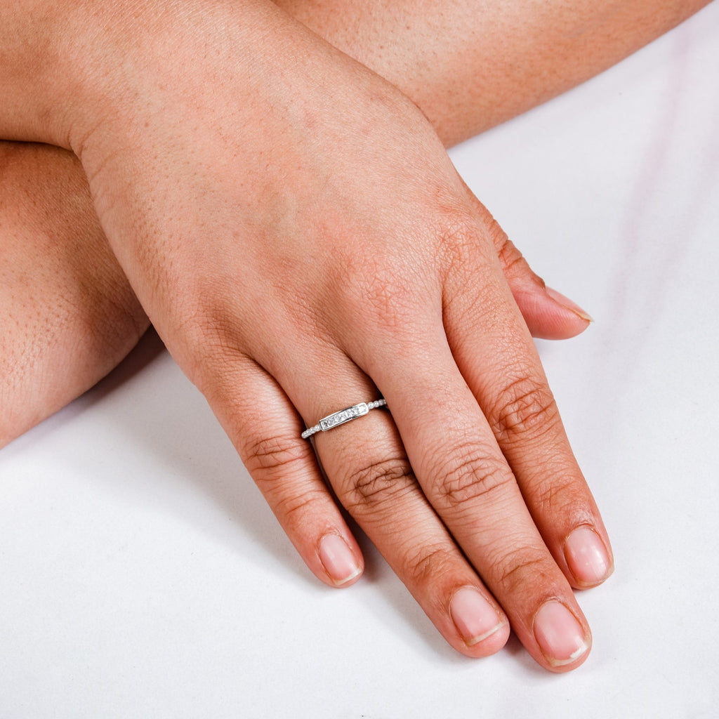 Ethereal Charm Adjustable Silver Ring Nestasia