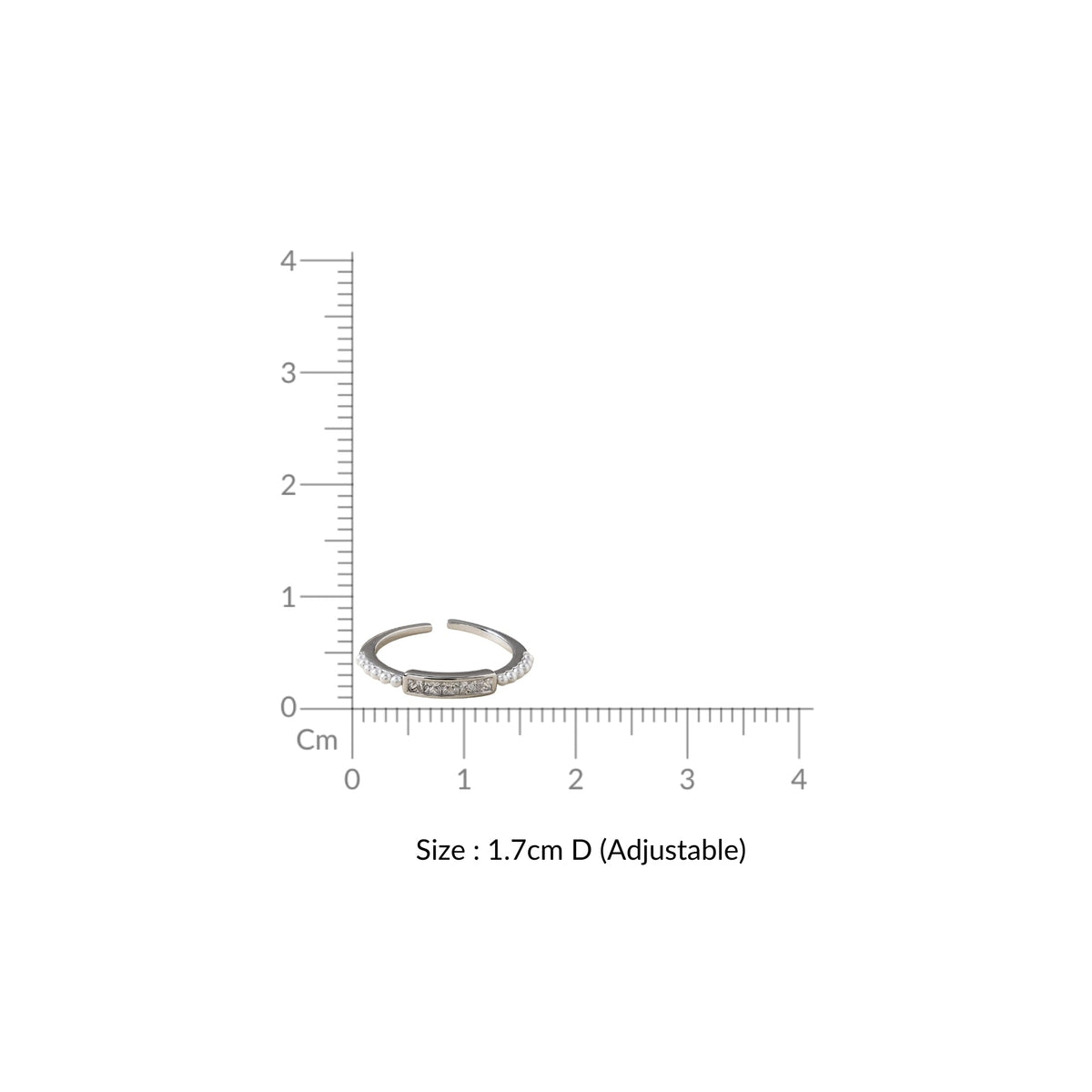 Ethereal Charm Adjustable Silver Ring Nestasia