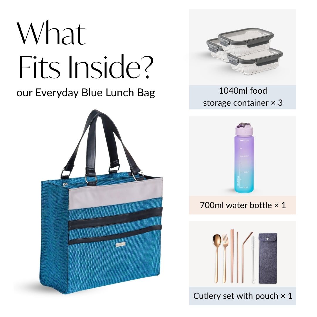 Everyday Blue Lunch Bag Nestasia