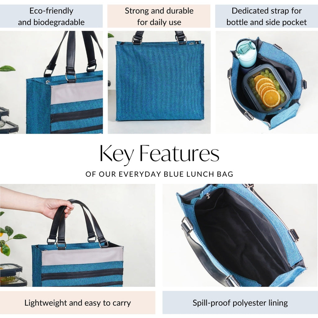 Everyday Blue Lunch Bag Nestasia
