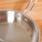 Tri Ply Thick Stainless Steel Fry Pan Induction Safe 1750ml Nestasia