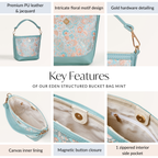 Eden Structured Bucket Bag Mint Nestasia