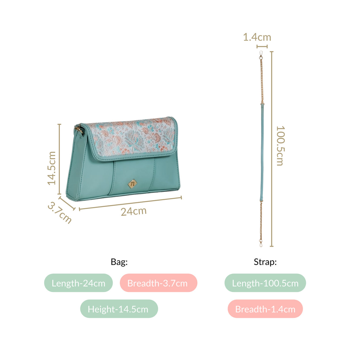 Eden Women Sling Bag Mint Nestasia