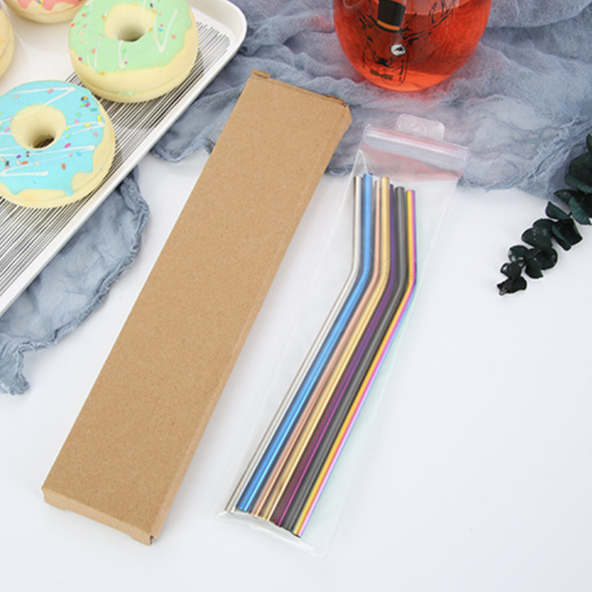 Steel Straw Set of 2 Nestasia