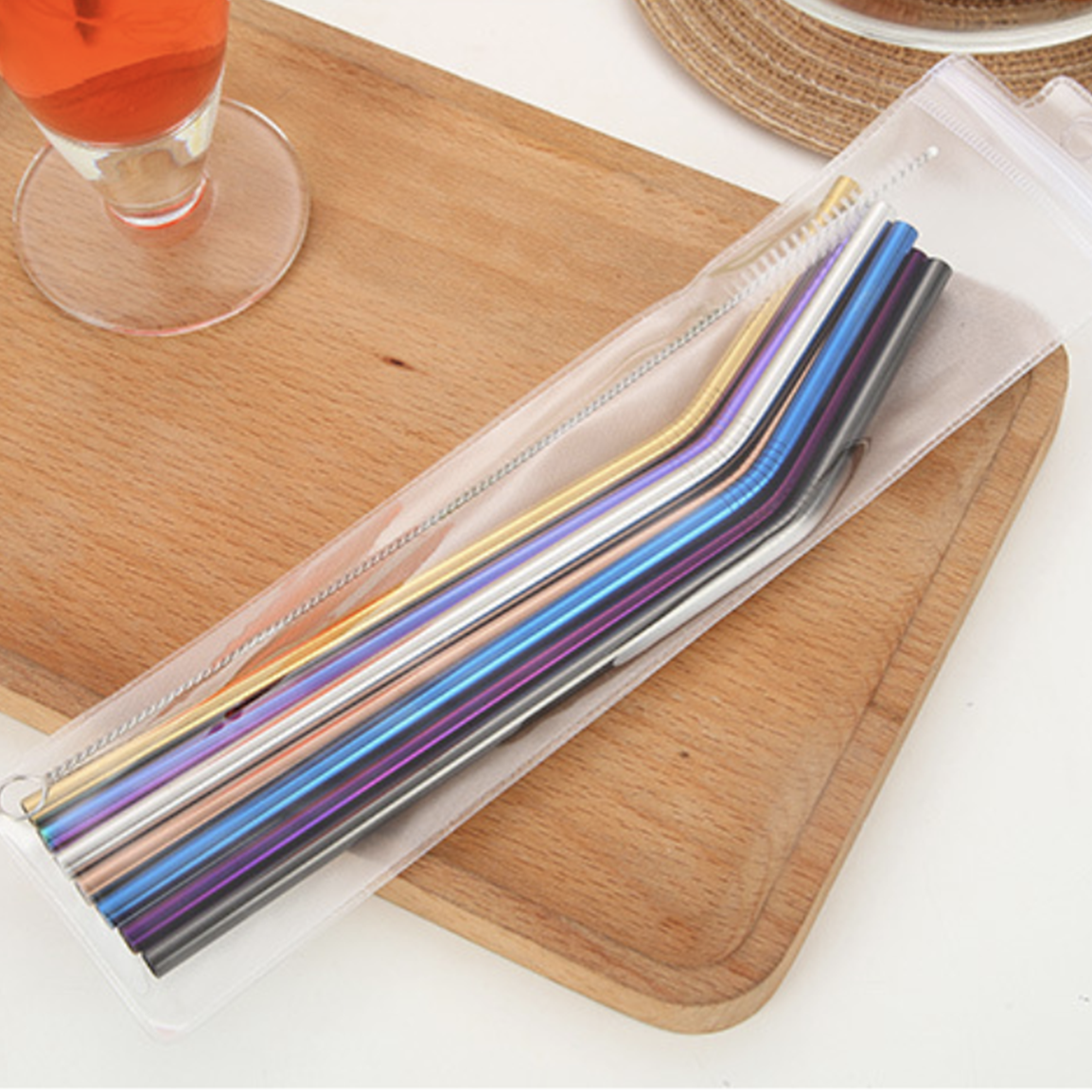 Steel Straw Set of 2 Nestasia