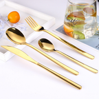 Vintage Stainless Steel Cutlery Set Of 4 Golden Nestasia