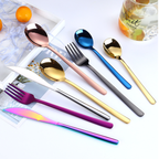 Vintage Stainless Steel Cutlery Set Of 4 Rose Gold Nestasia