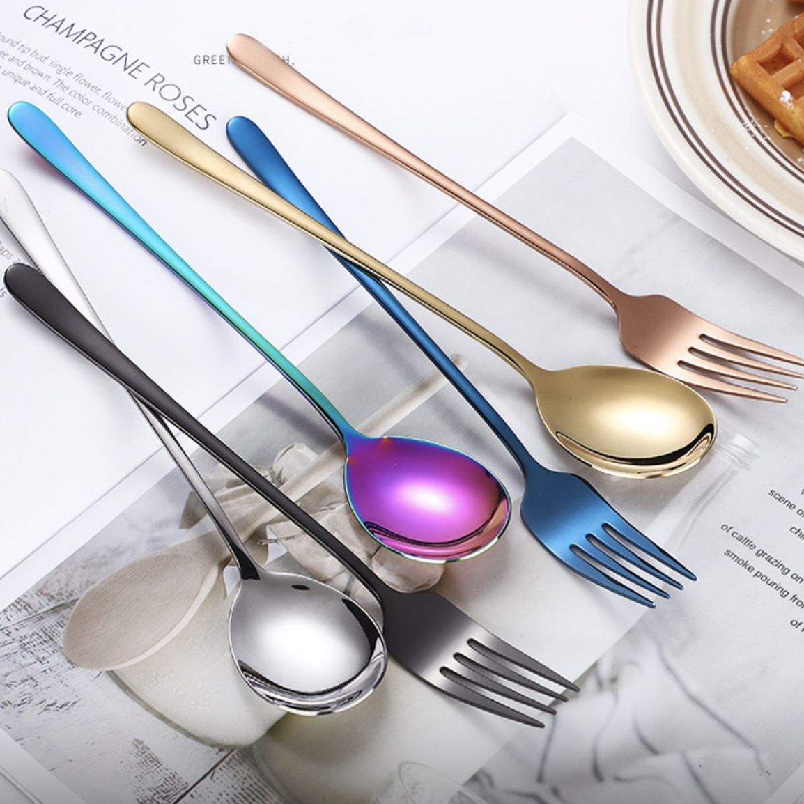 Stainless Steel Fork And Spoon Set Nestasia