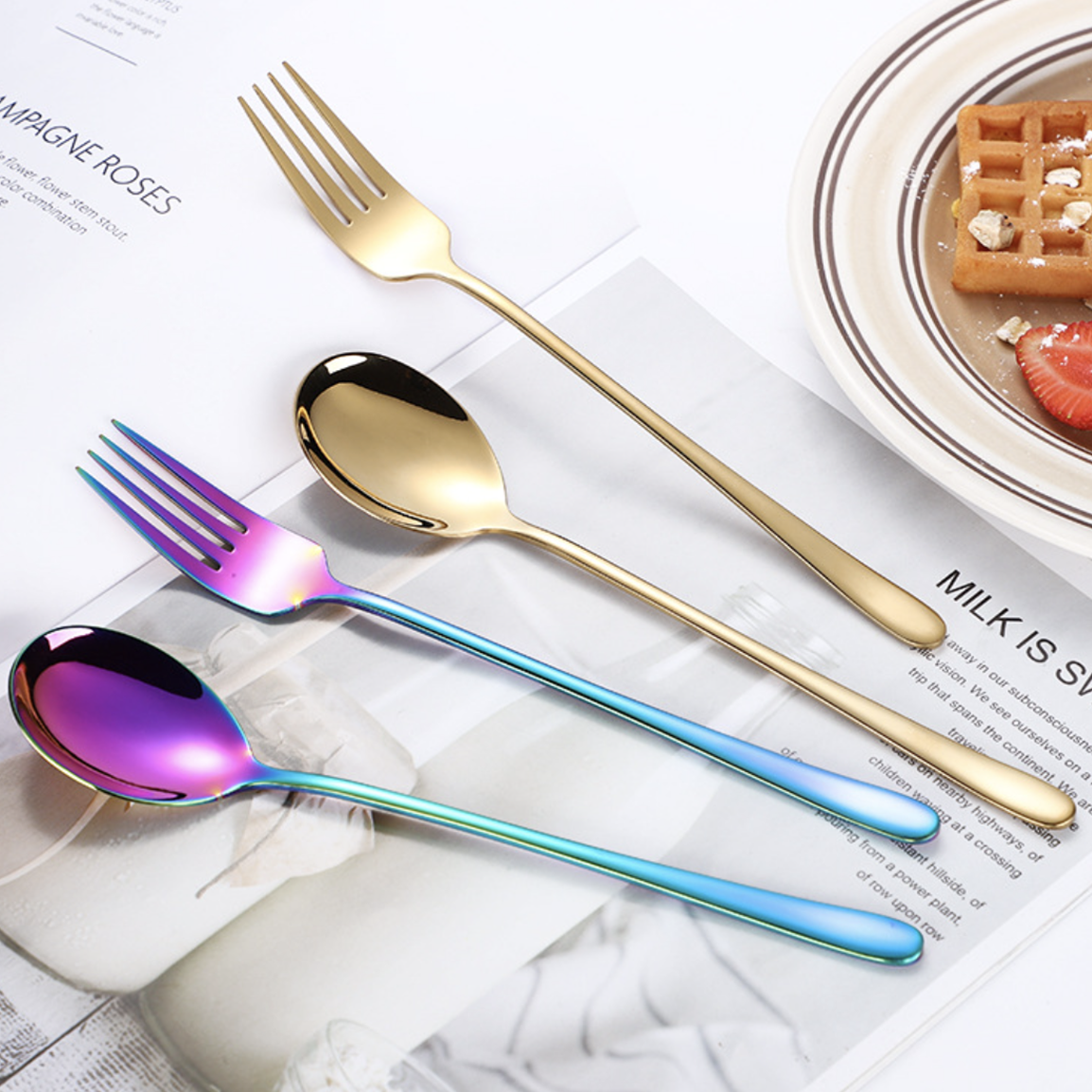 Stainless Steel Fork And Spoon Set Nestasia