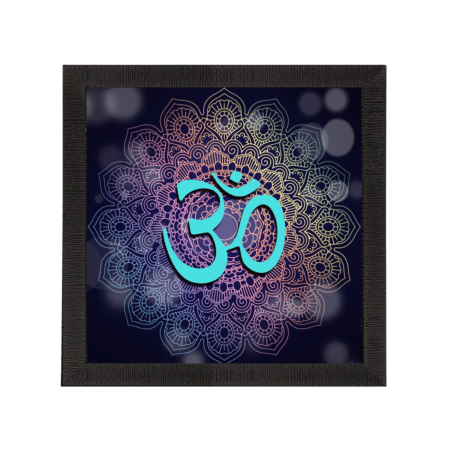 Om Symbol Satin Matt Textured UV Art Painting Kafalo