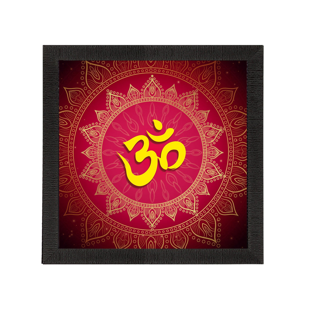 Om Symbol Satin Matt Textured UV Art Painting Kafalo