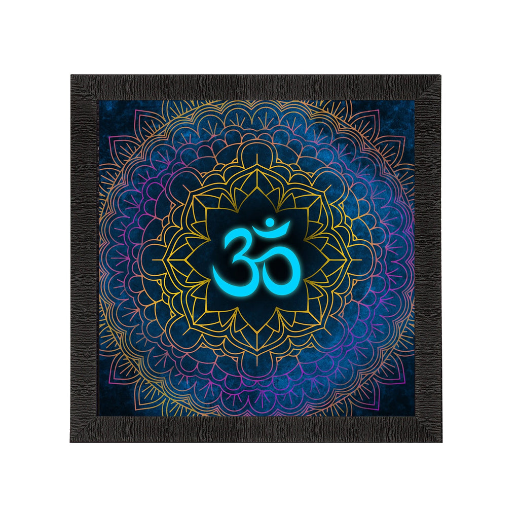 Om Symbol Satin Matt Textured UV Art Painting Kafalo