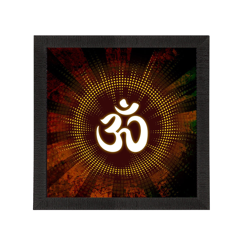 Om Symbol Satin Matt Textured UV Art Painting Kafalo