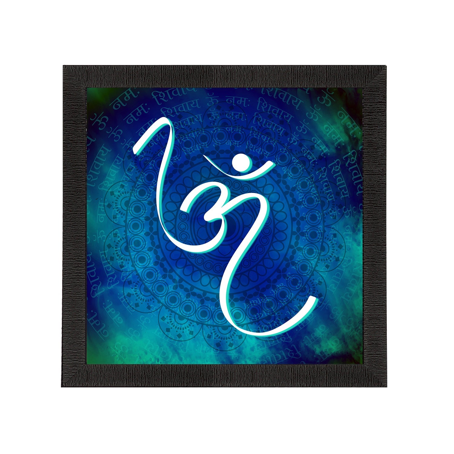 Om Symbol Satin Matt Textured UV Art Painting Kafalo