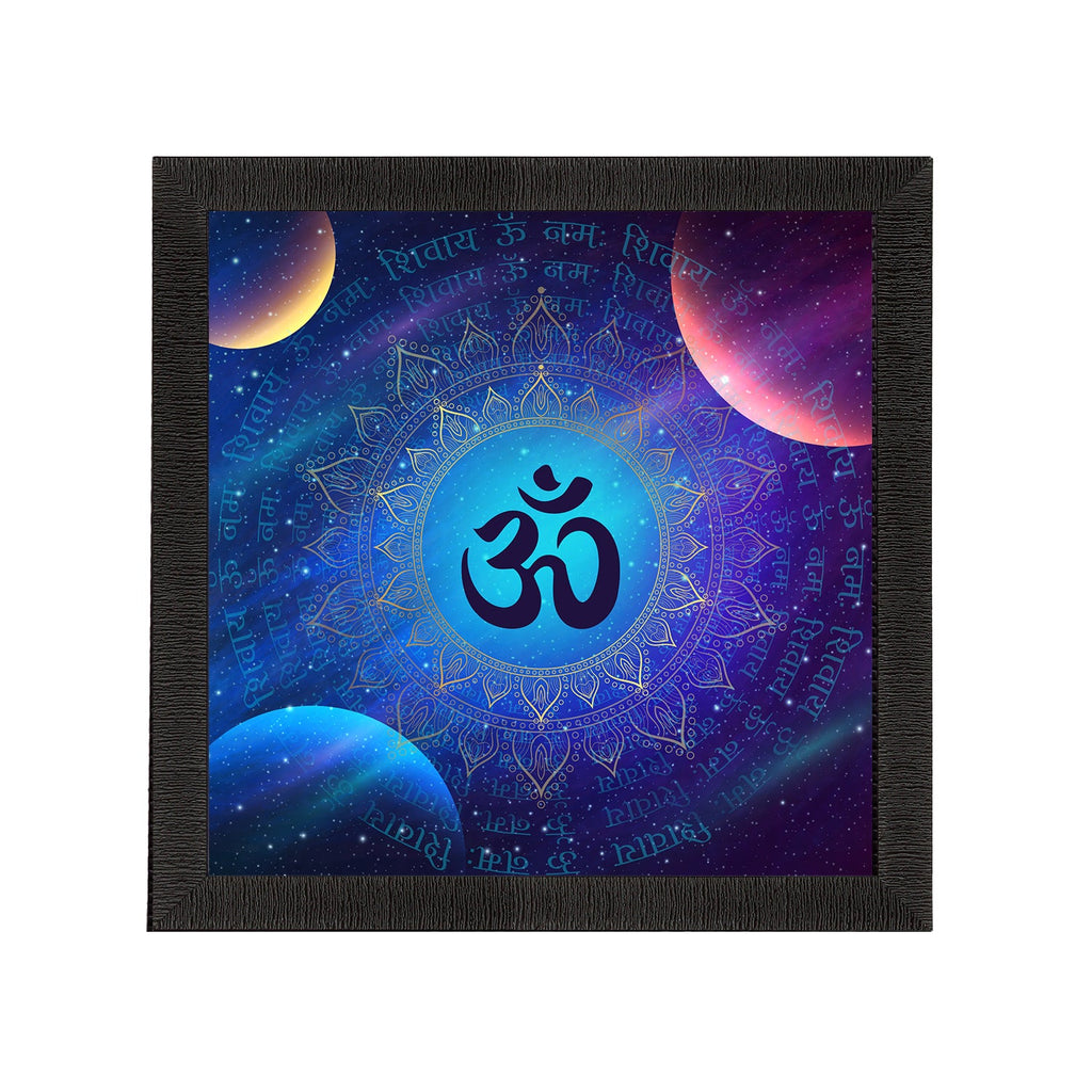 Om Symbol Satin Matt Textured UV Art Painting Kafalo