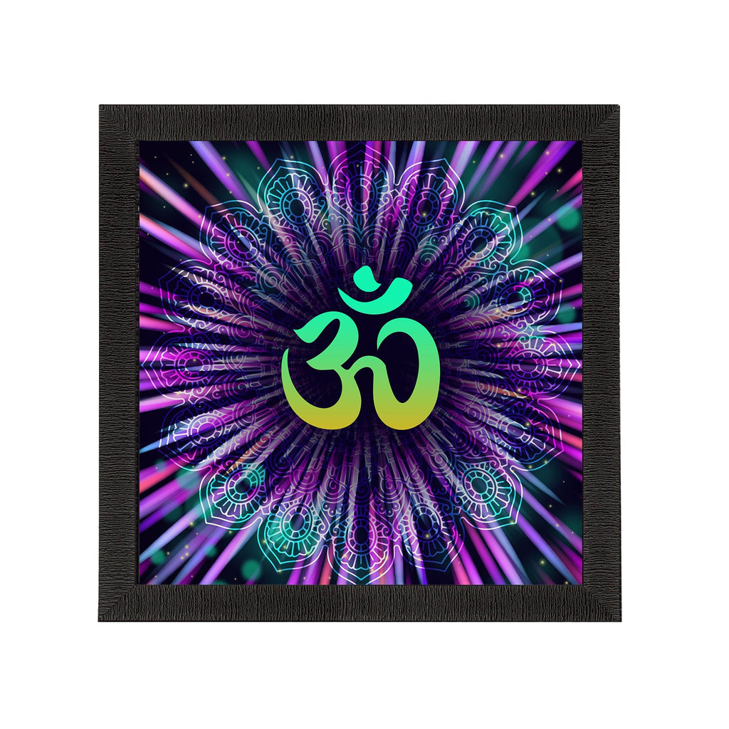 Om Symbol Satin Matt Textured UV Art Painting Kafalo