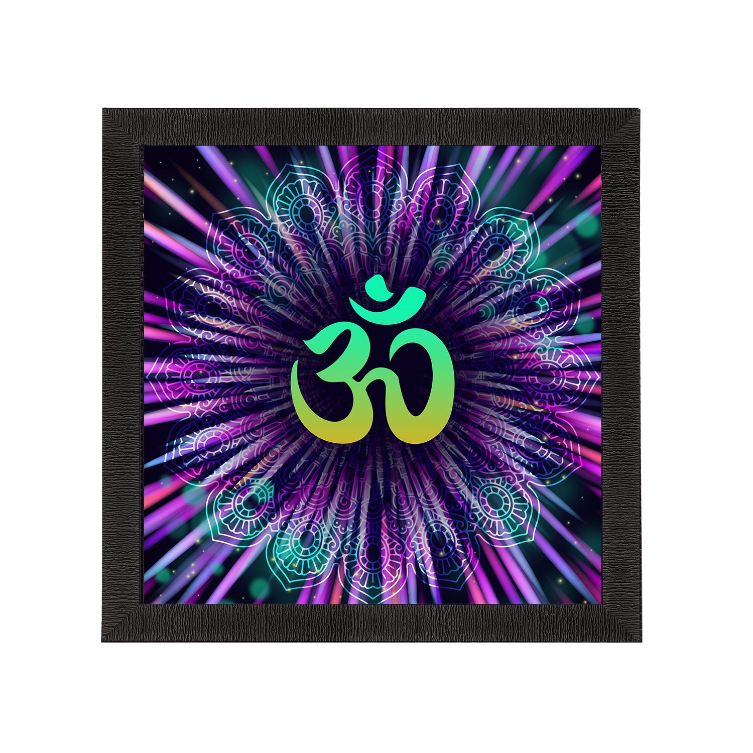 Om Symbol Satin Matt Textured UV Art Painting Kafalo