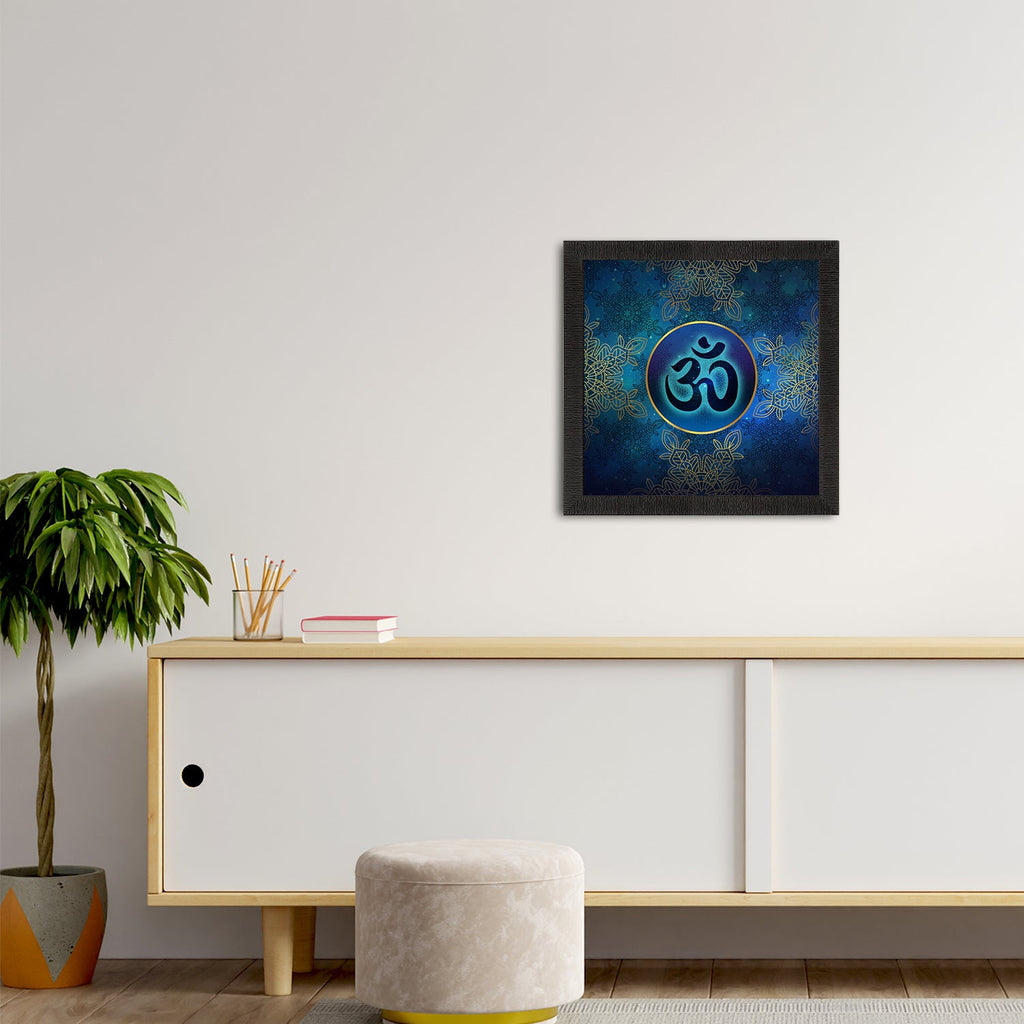 Om Symbol Satin Matt Textured UV Art Painting Kafalo