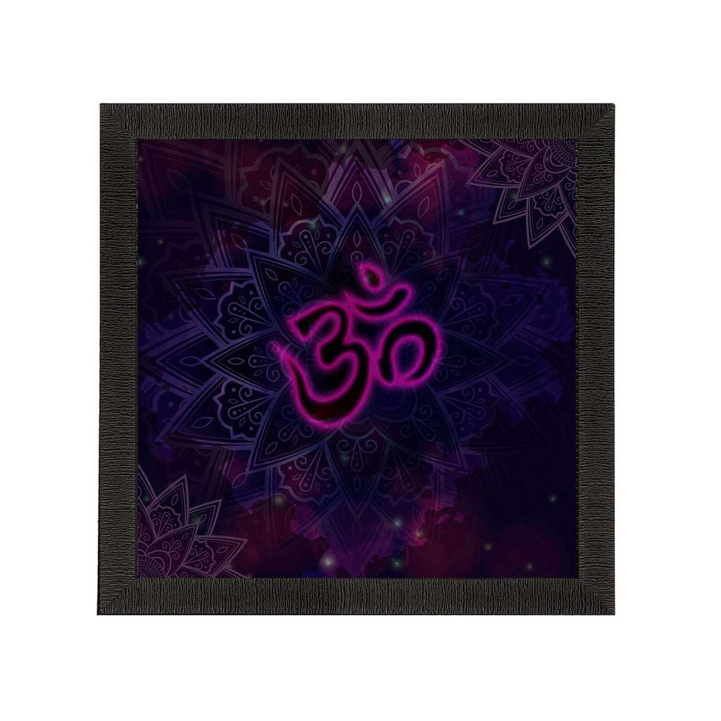 Om Symbol Satin Matt Textured UV Art Painting Kafalo