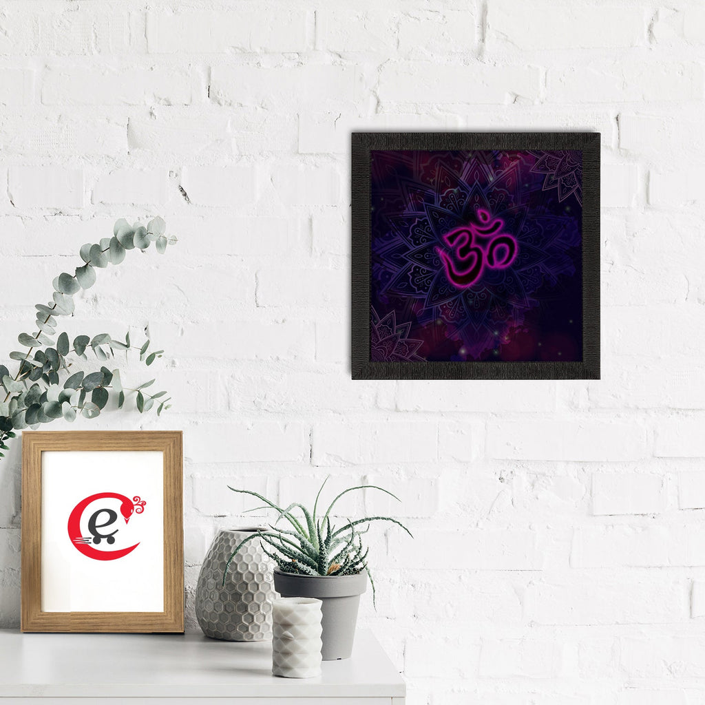 Om Symbol Satin Matt Textured UV Art Painting Kafalo
