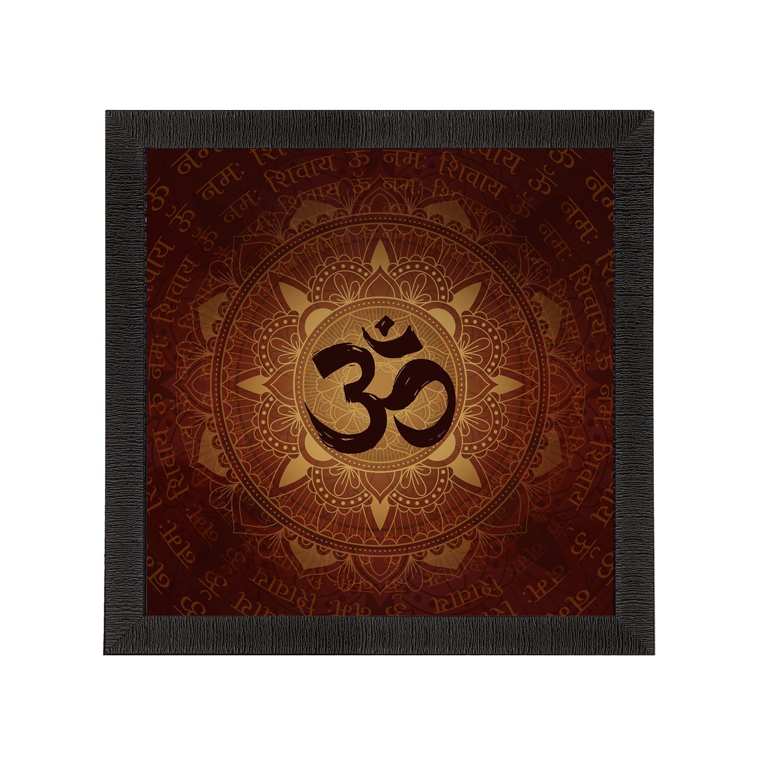 Om Symbol Satin Matt Textured UV Art Painting Kafalo