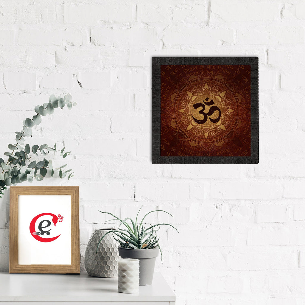Om Symbol Satin Matt Textured UV Art Painting Kafalo