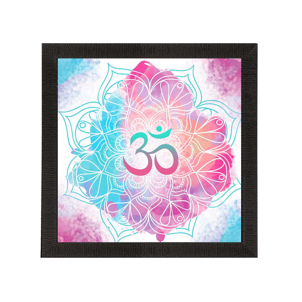 Om Symbol Satin Matt Textured UV Art Painting Kafalo