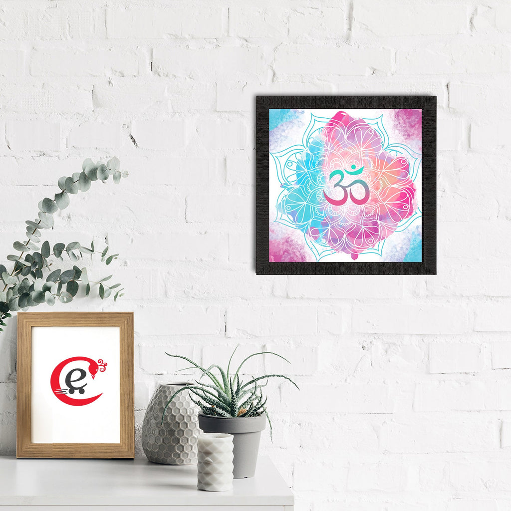 Om Symbol Satin Matt Textured UV Art Painting Kafalo