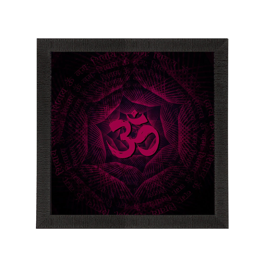 Om Symbol Satin Matt Textured UV Art Painting Kafalo