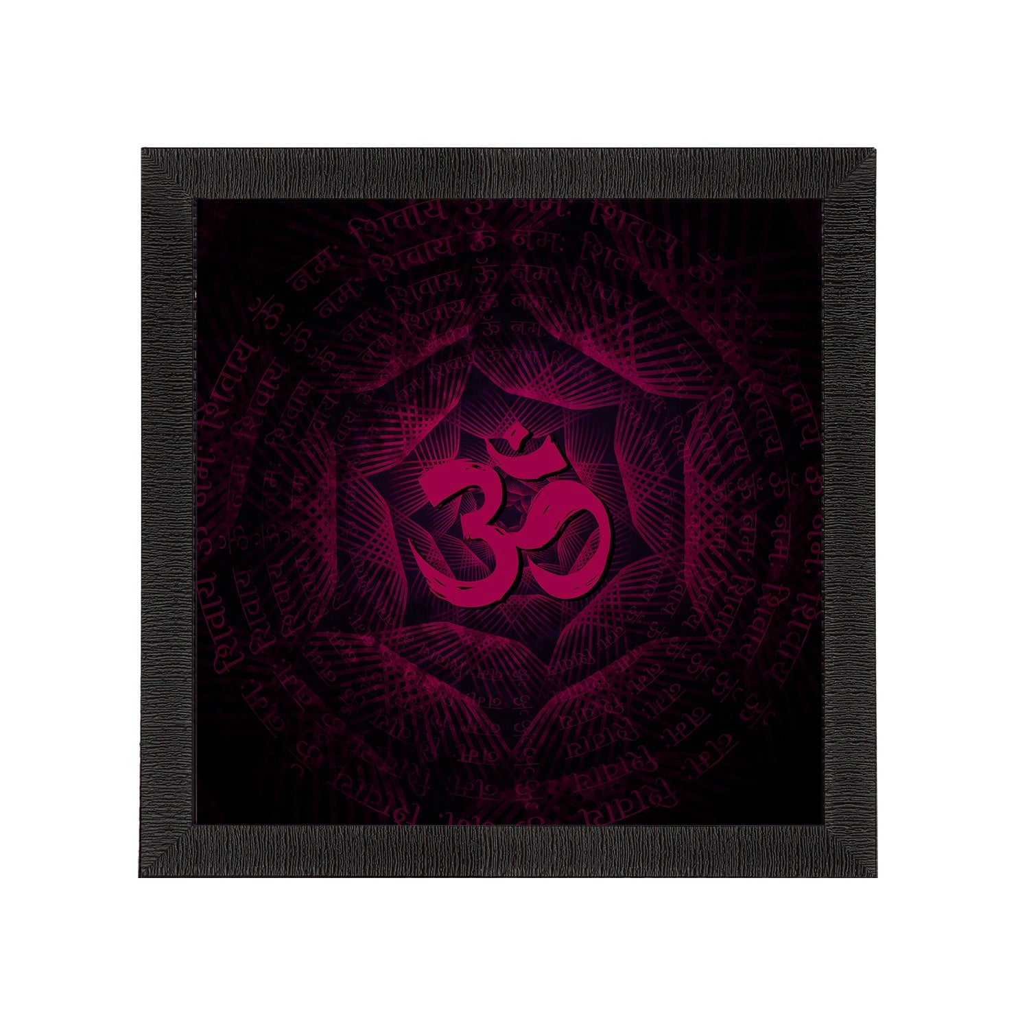 Om Symbol Satin Matt Textured UV Art Painting Kafalo