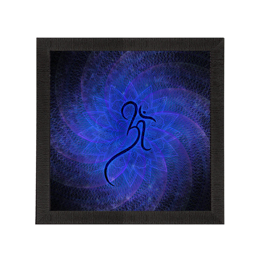 Om Symbol Satin Matt Textured UV Art Painting Kafalo