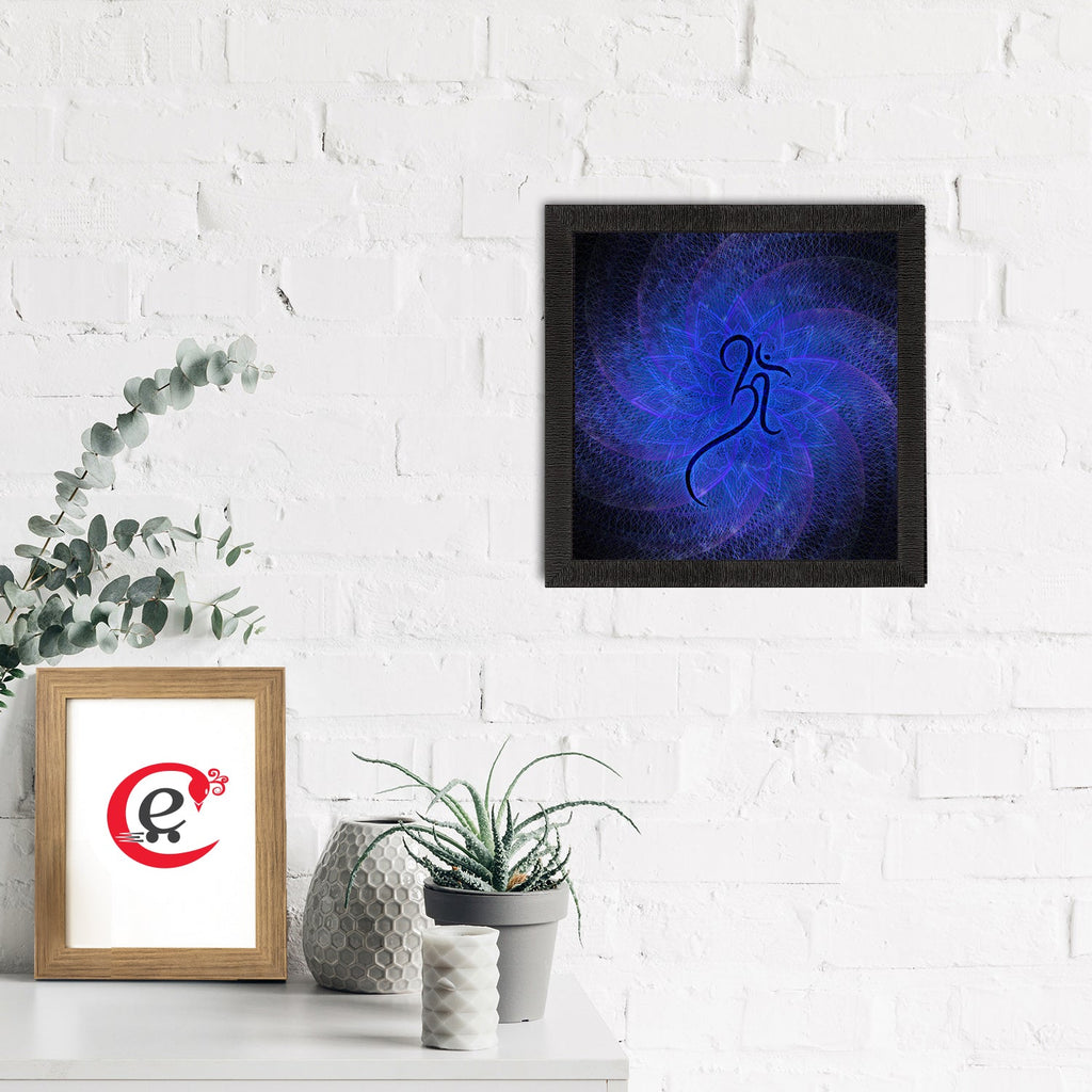 Om Symbol Satin Matt Textured UV Art Painting Kafalo